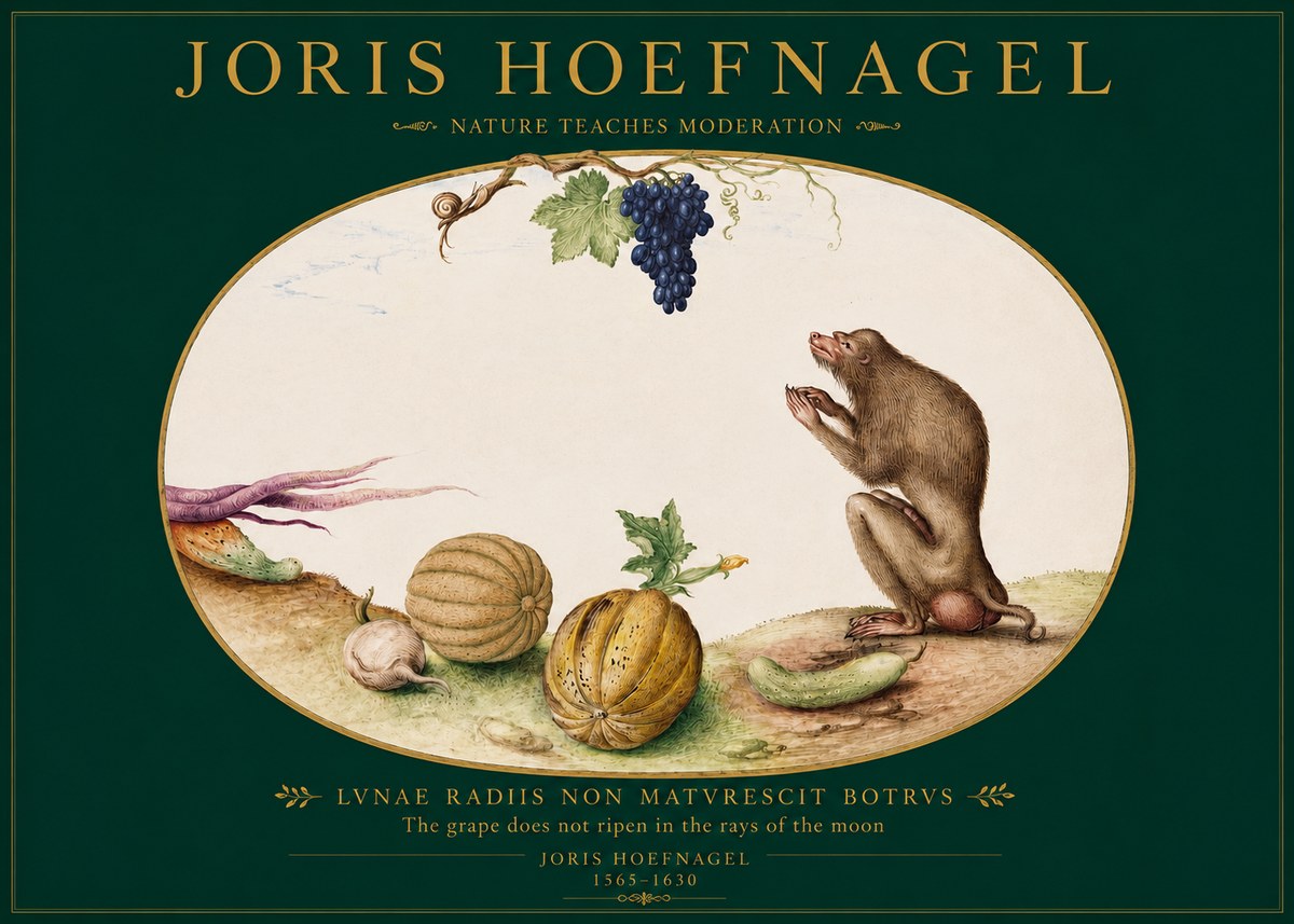Joris Hoefnagel Nature Teaches Moderation No2 - Póster