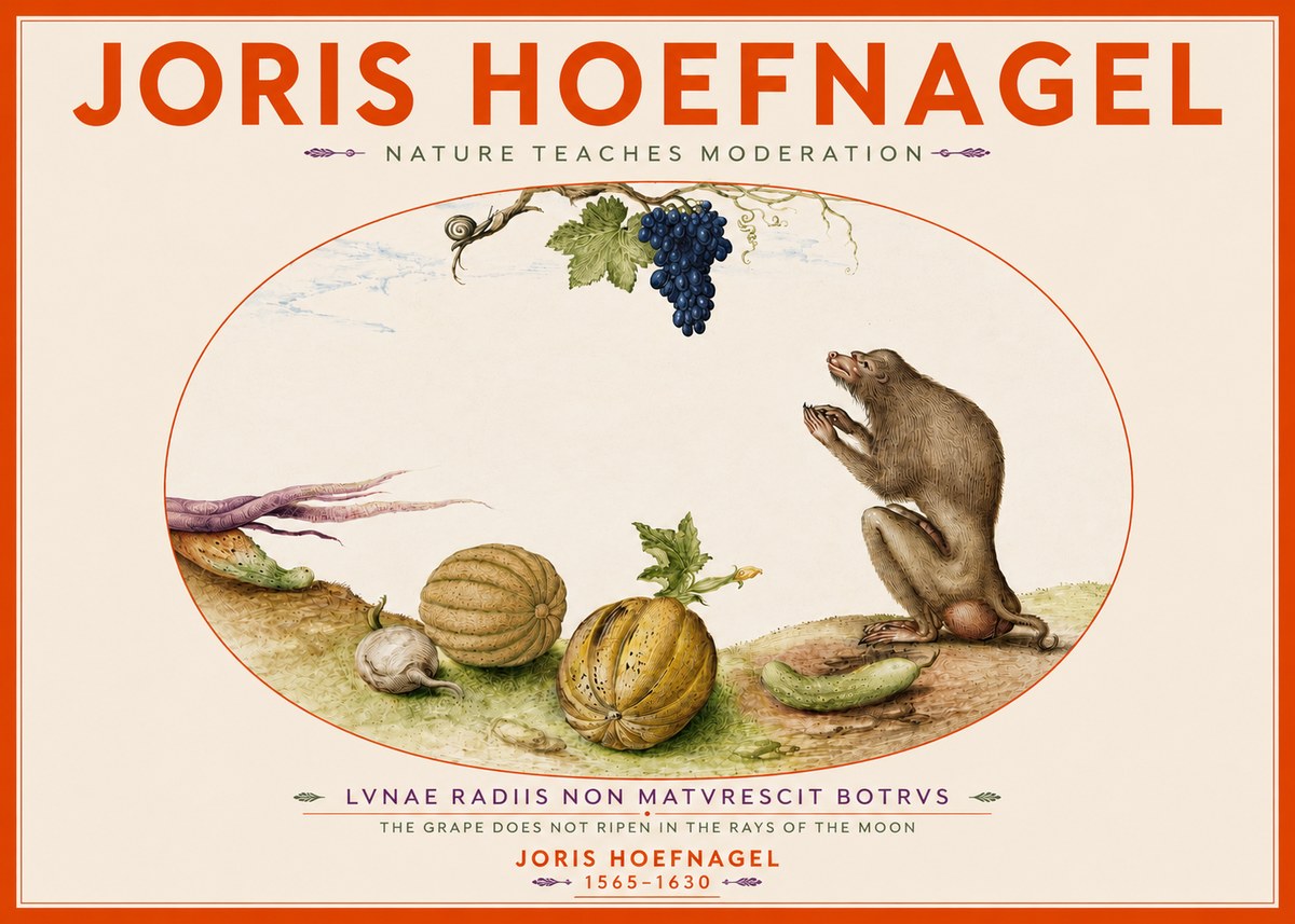 Joris Hoefnagel Nature Teaches Moderation No4 - Póster