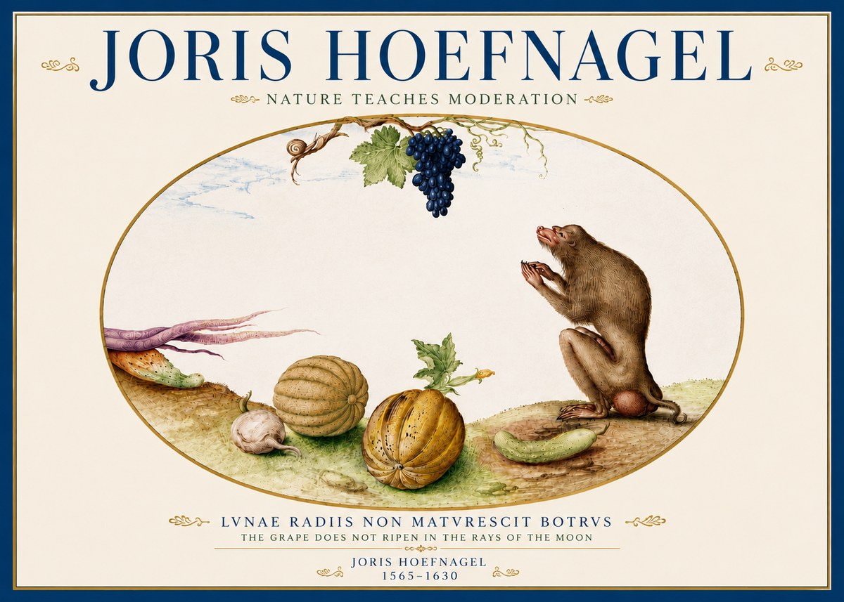 Joris Hoefnagel Nature Teaches Moderation No5 - Póster