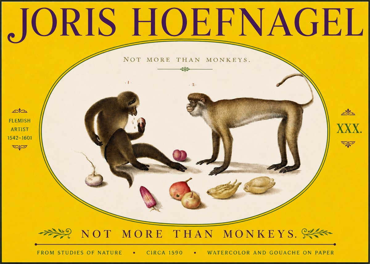 Joris Hoefnagel Not More Than Monkeys No5 - Póster