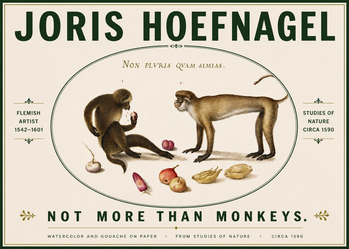 Joris Hoefnagel Not More Than Monkeys No6 - Póster