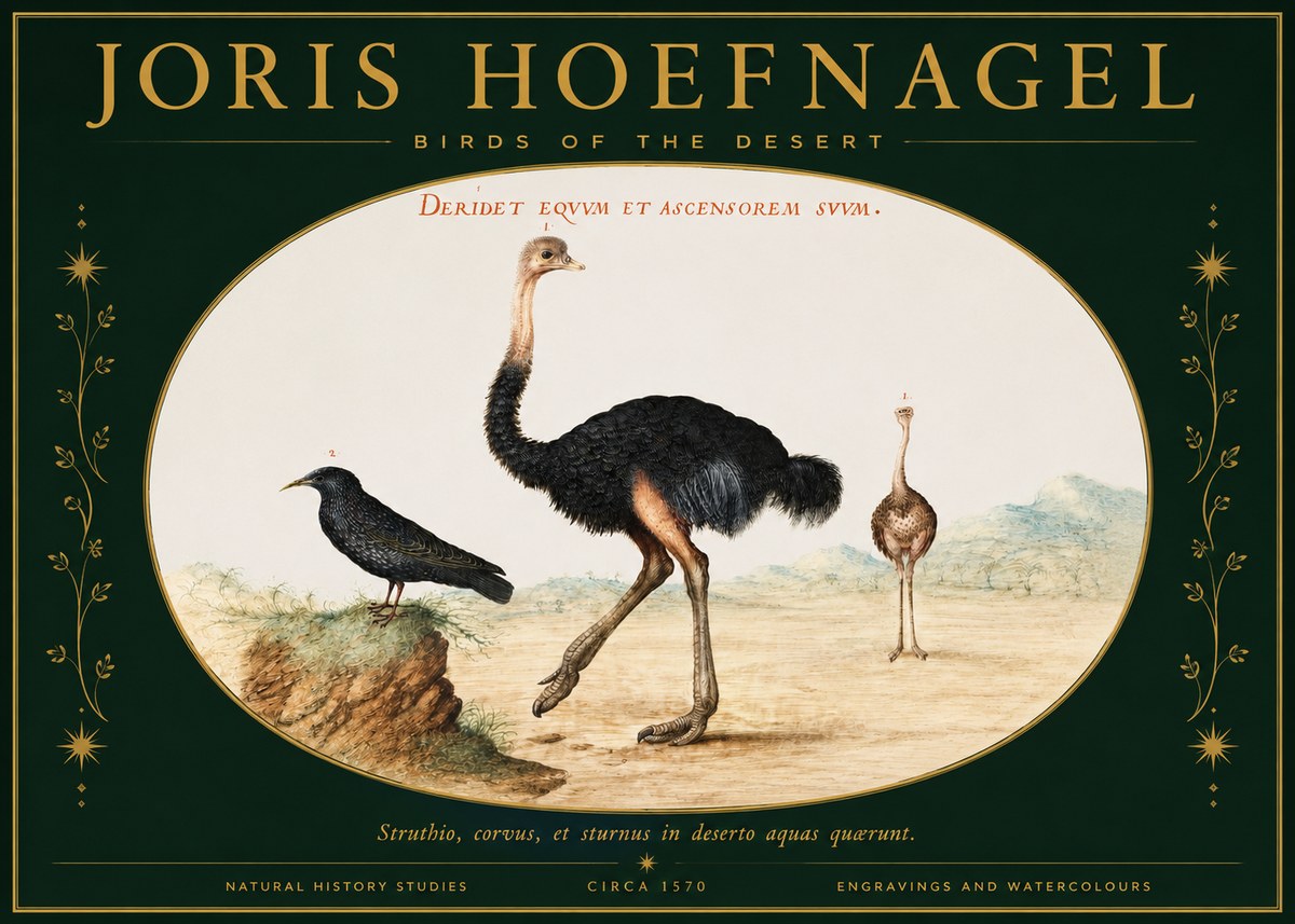 Joris Hoefnagel Birds of the Desert No2 - Póster