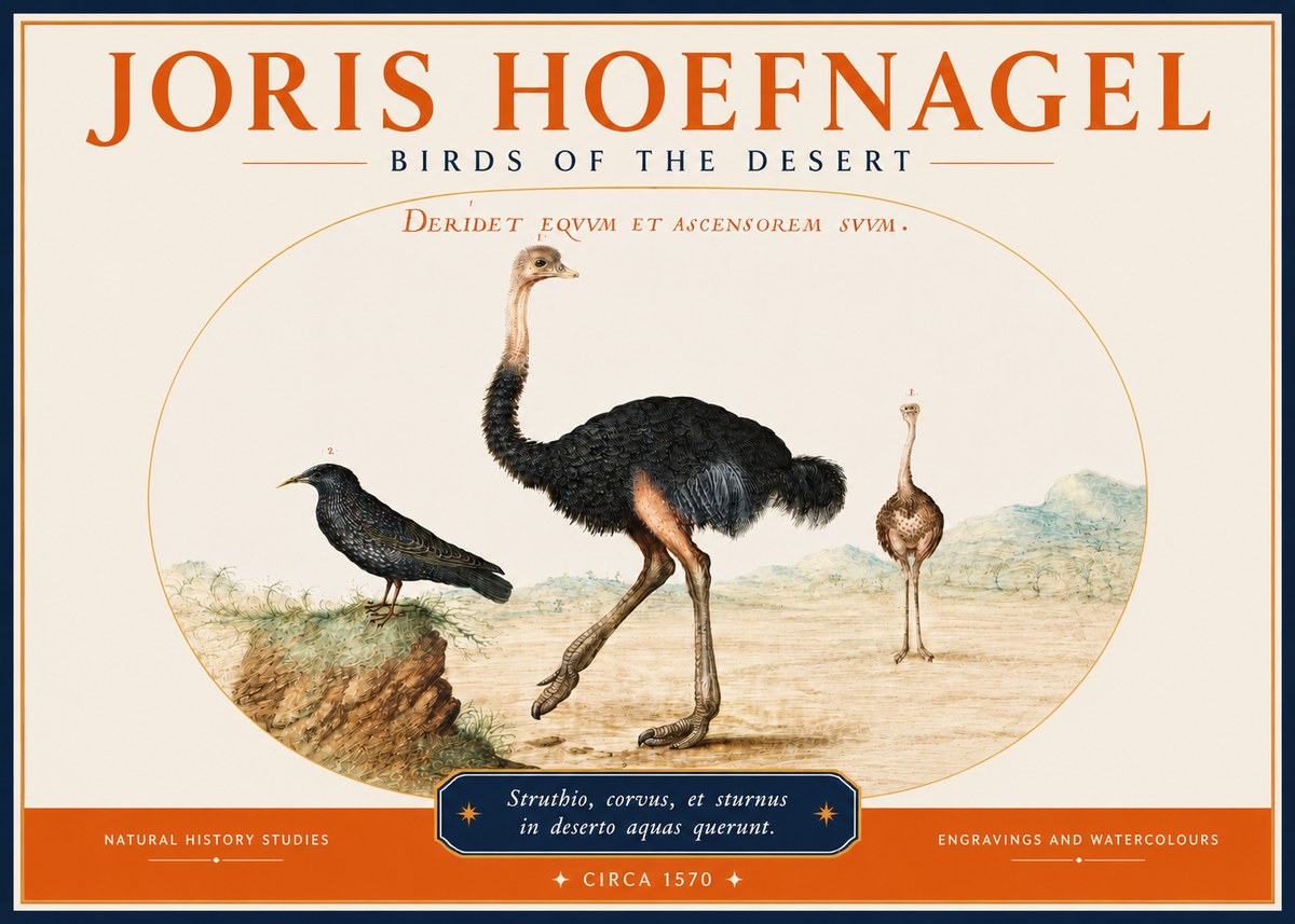 Joris Hoefnagel Birds of the Desert No3 - Póster