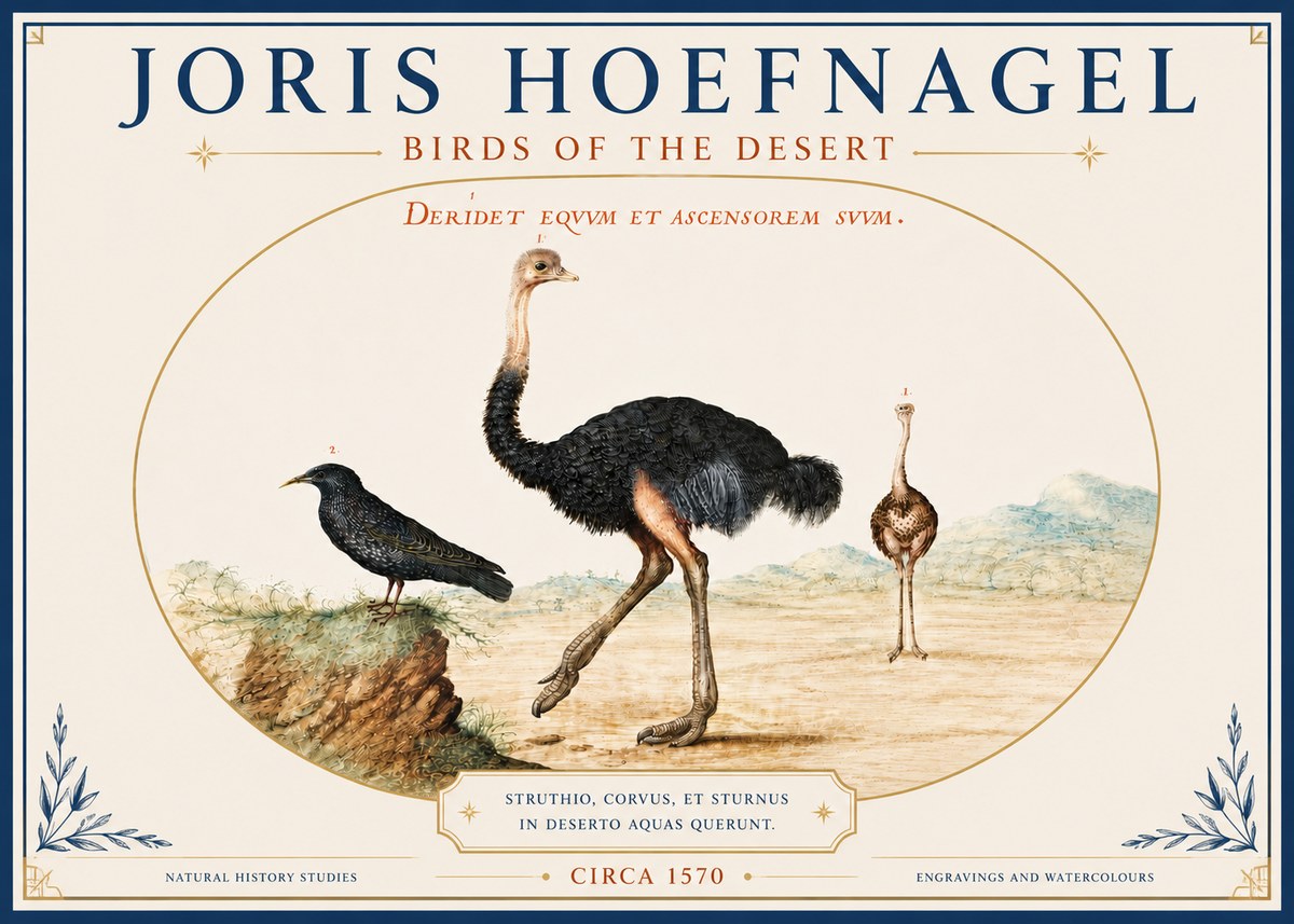 Joris Hoefnagel Birds of the Desert No4 - Póster