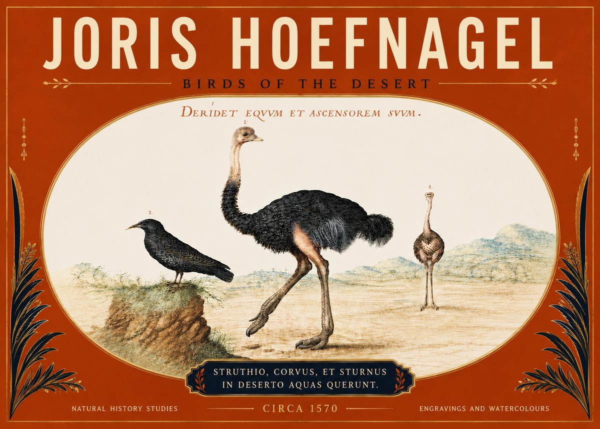 Joris Hoefnagel Birds of the Desert No5 - Póster