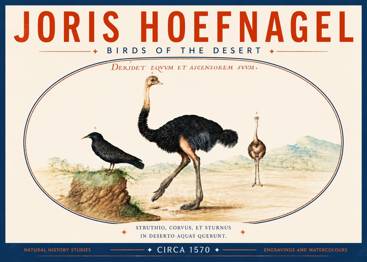 Joris Hoefnagel Birds of the Desert No6 - Póster