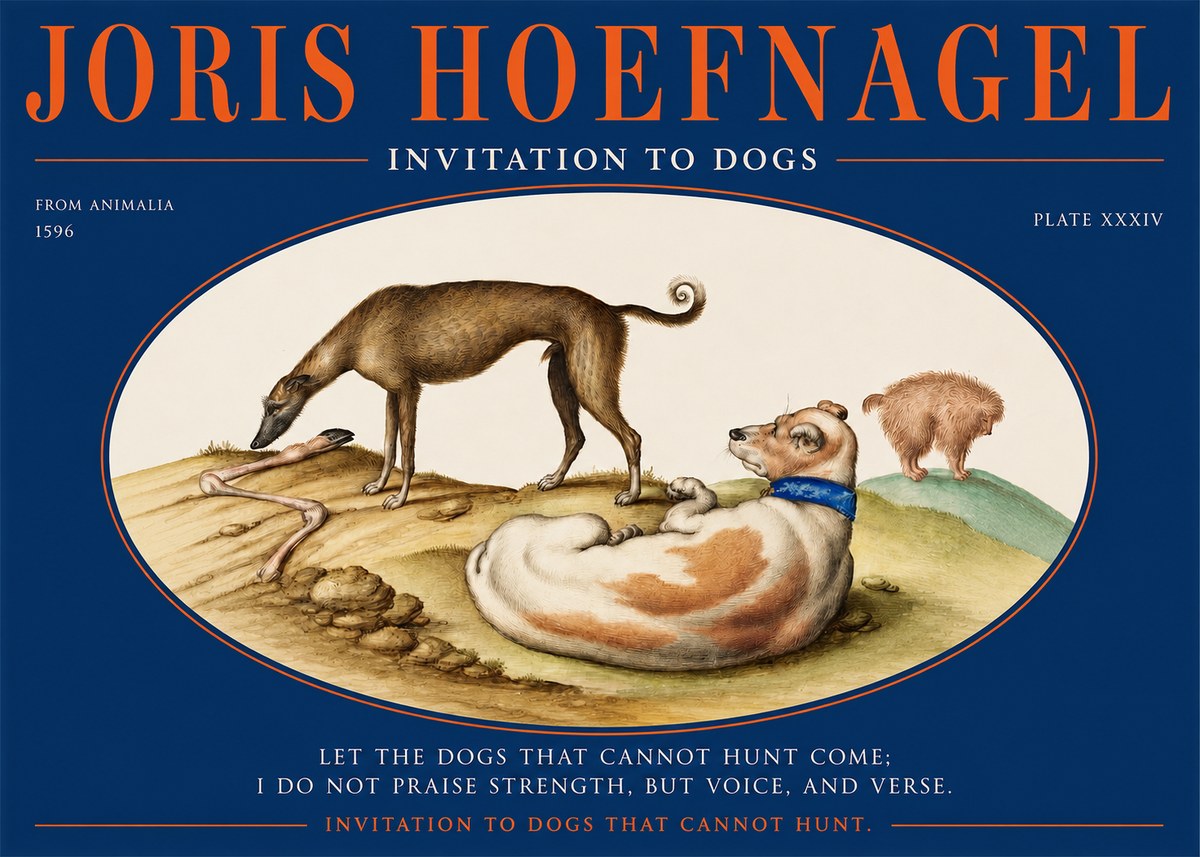 Joris Hoefnagel Invitation to Dogs No2 - Póster