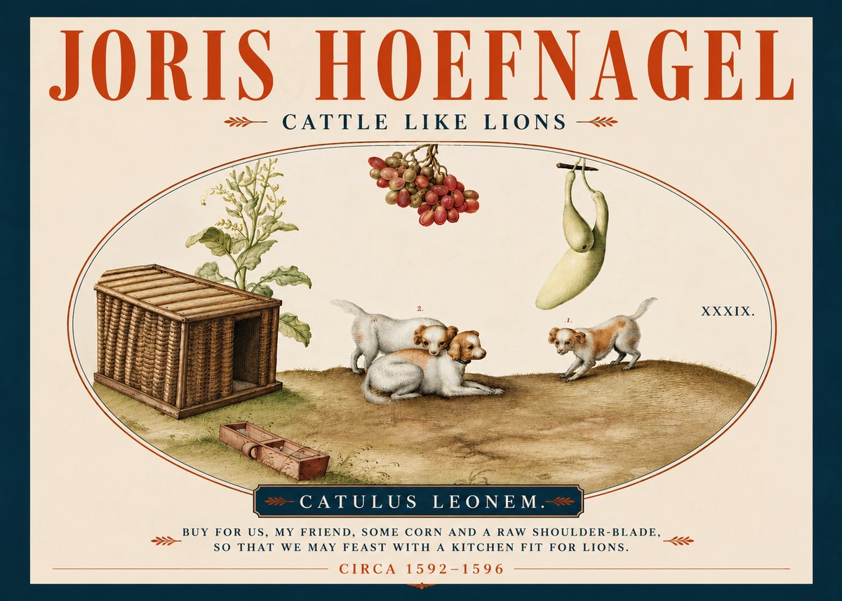 Joris Hoefnagel Cattle Like Lions No4 - Póster