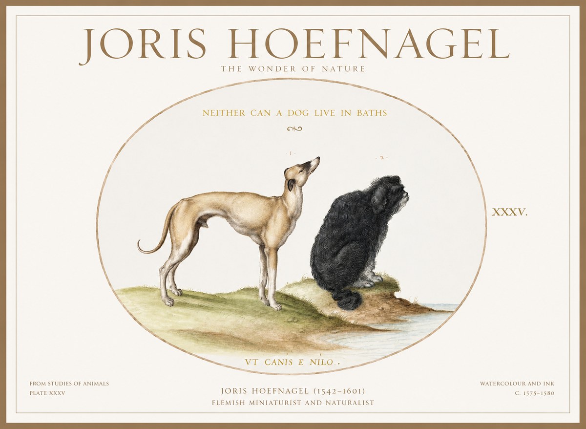 Joris Hoefnagel Neither Can a Dog Live in Baths No1 - Póster