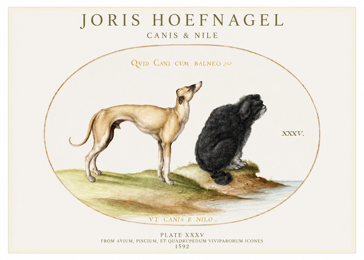 Joris Hoefnagel Neither Can a Dog Live in Baths No2 - Póster