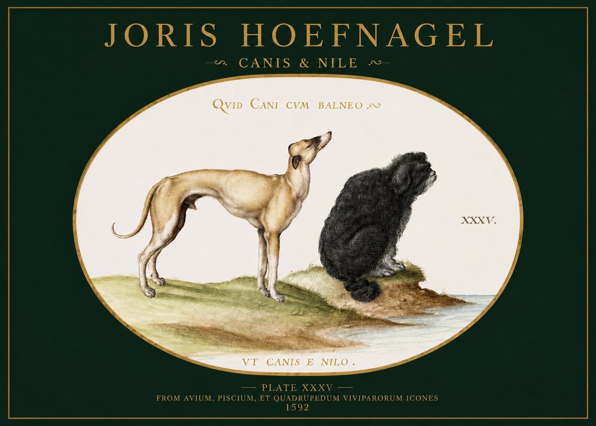 Joris Hoefnagel Neither Can a Dog Live in Baths No3 - Póster