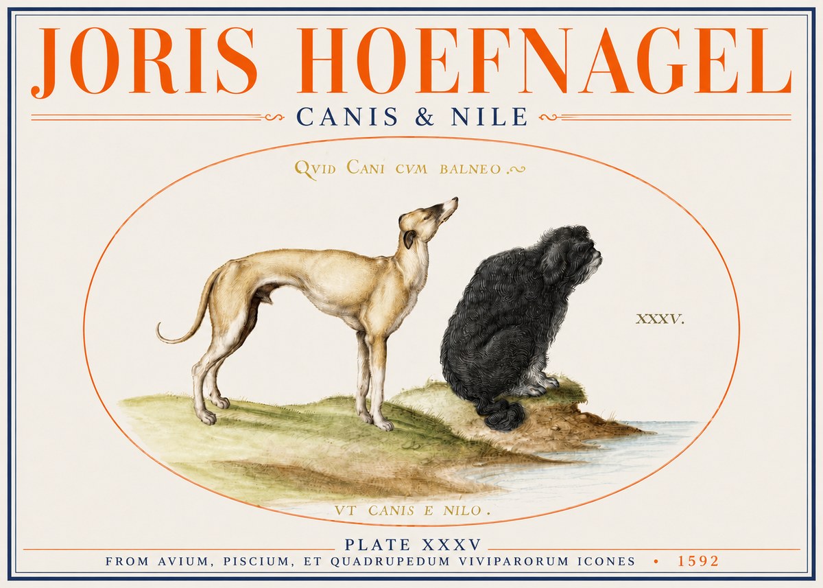 Joris Hoefnagel Neither Can a Dog Live in Baths No4 - Póster