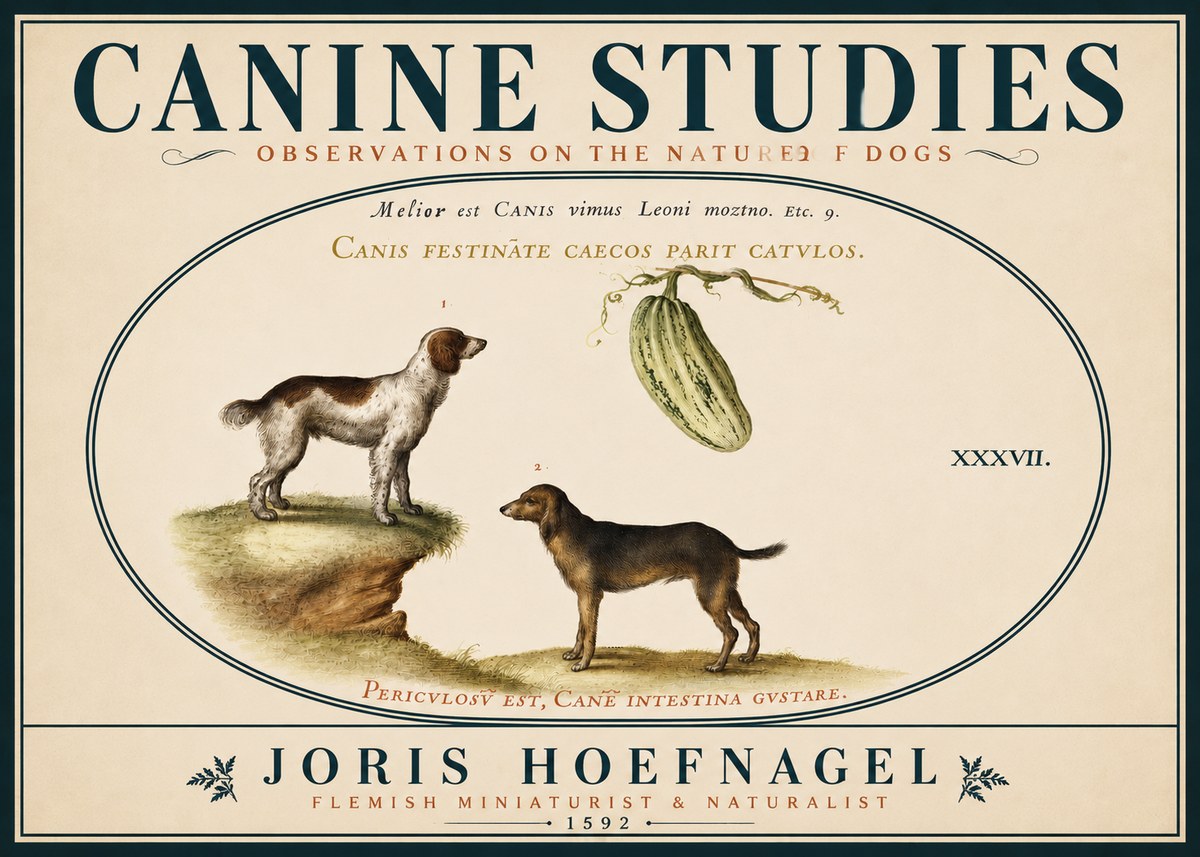 Joris Hoefnagel Canis Festinas Caecos Parit Catulos No6 - Póster