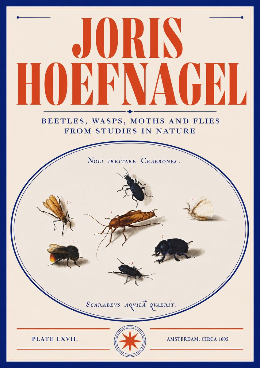 Joris Hoefnagel Scarabeus Aqvilä Qvaerit. No5 - Póster