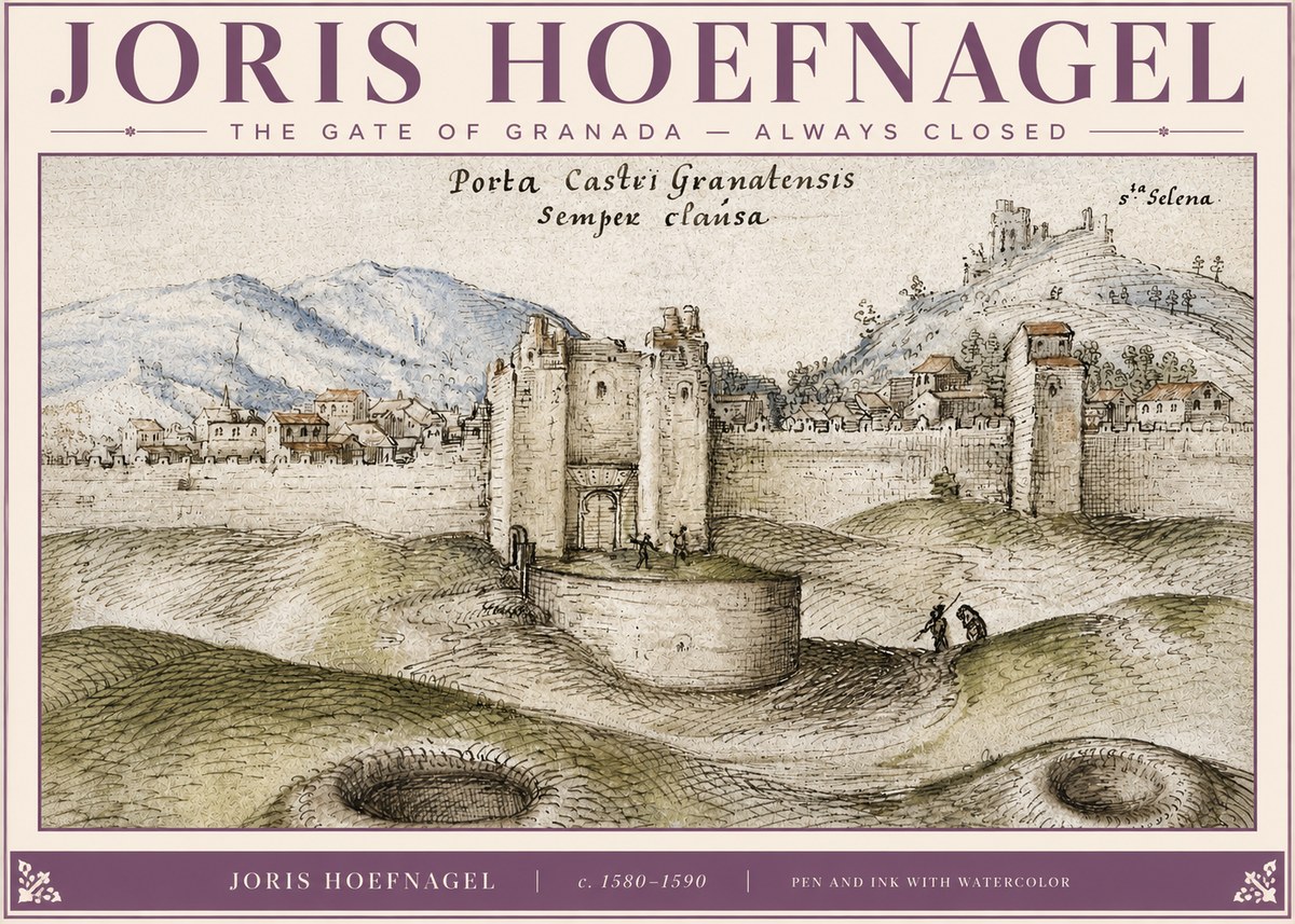 Joris Hoefnagel The Gate of Granada - Always Closed No3 - Póster