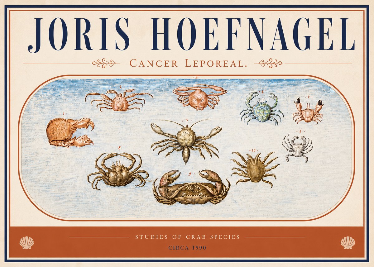 Joris Hoefnagel Cancer Leporeal. No4 - Póster