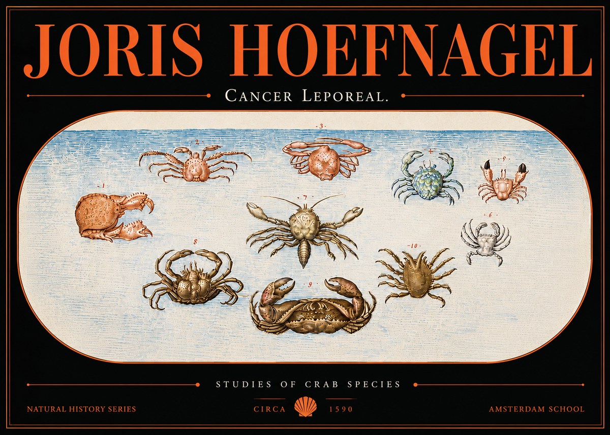 Joris Hoefnagel Cancer Leporeal. No5 - Póster
