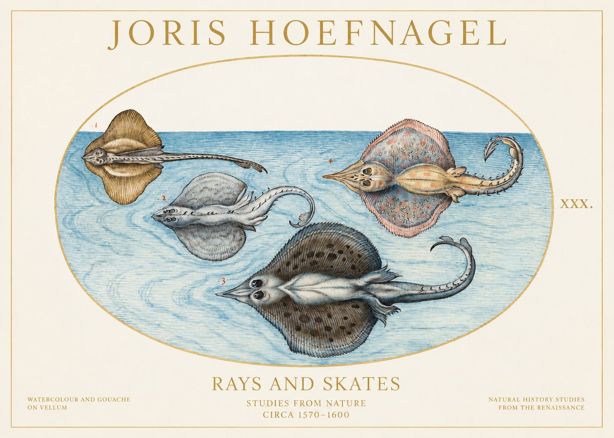 Joris Hoefnagel Rays and Skates No1 - Póster