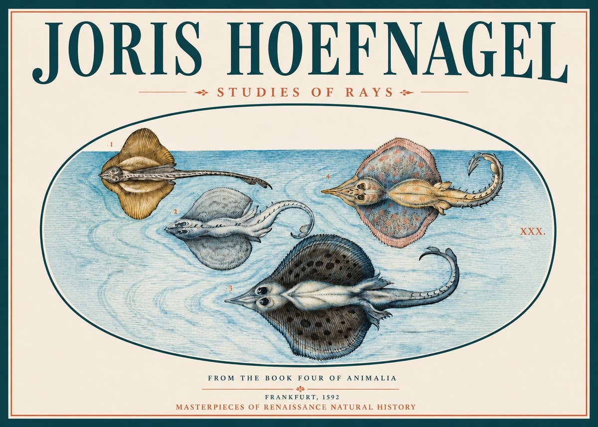 Joris Hoefnagel Rays and Skates No4 - Póster