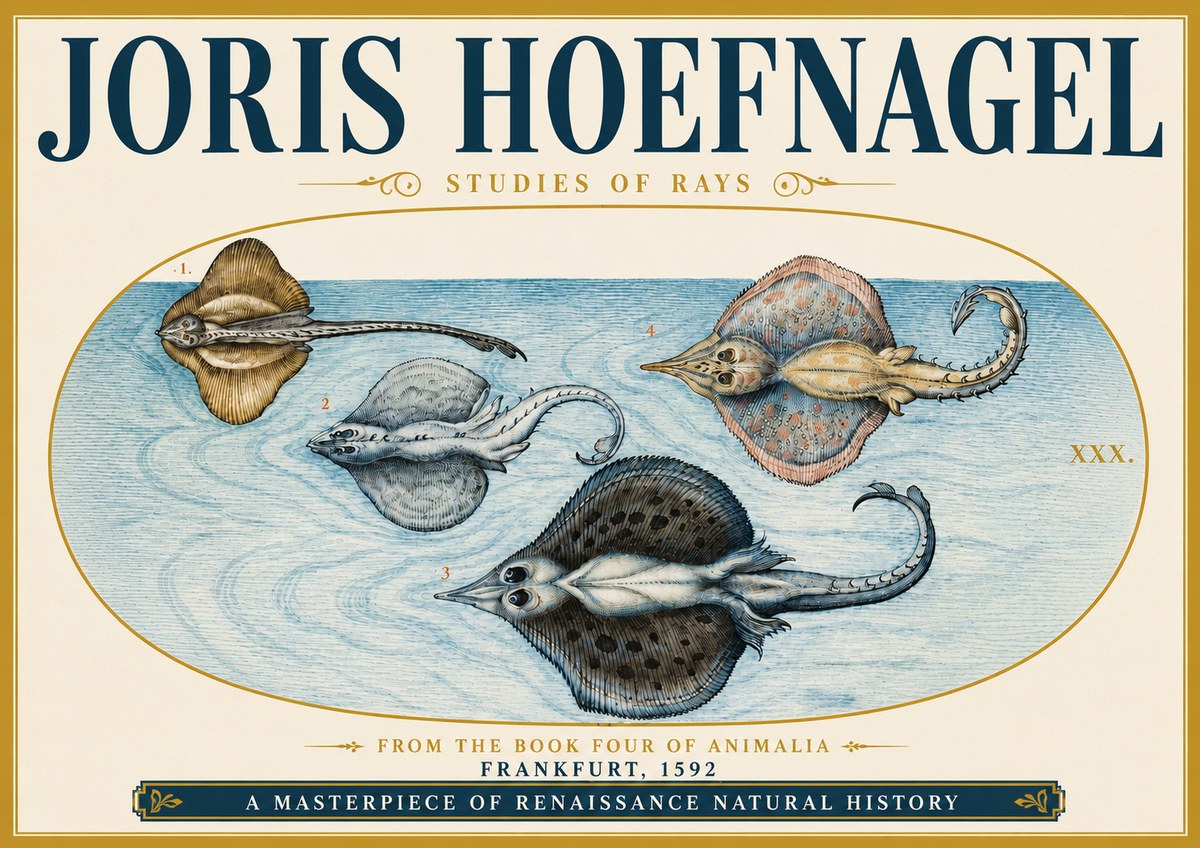 Joris Hoefnagel Rays and Skates No5 - Póster