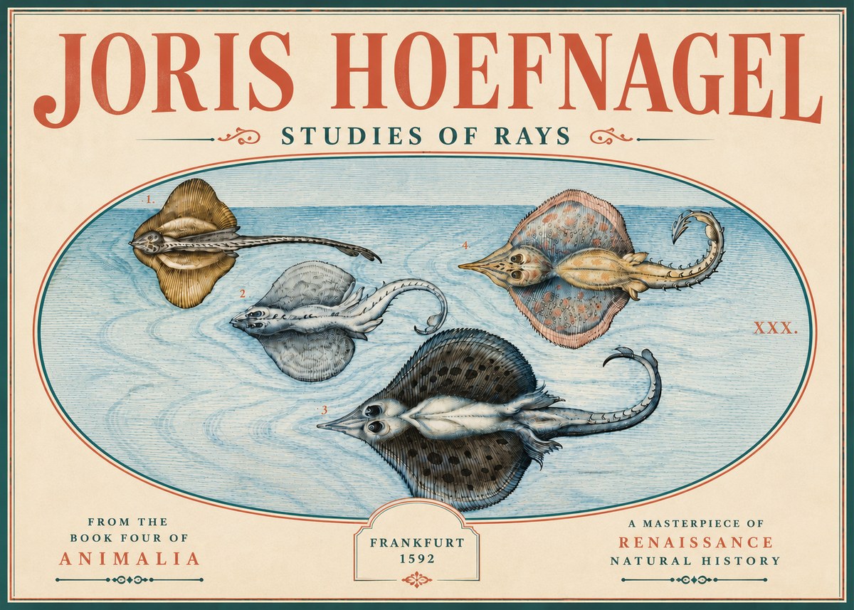 Joris Hoefnagel Rays and Skates No6 - Póster