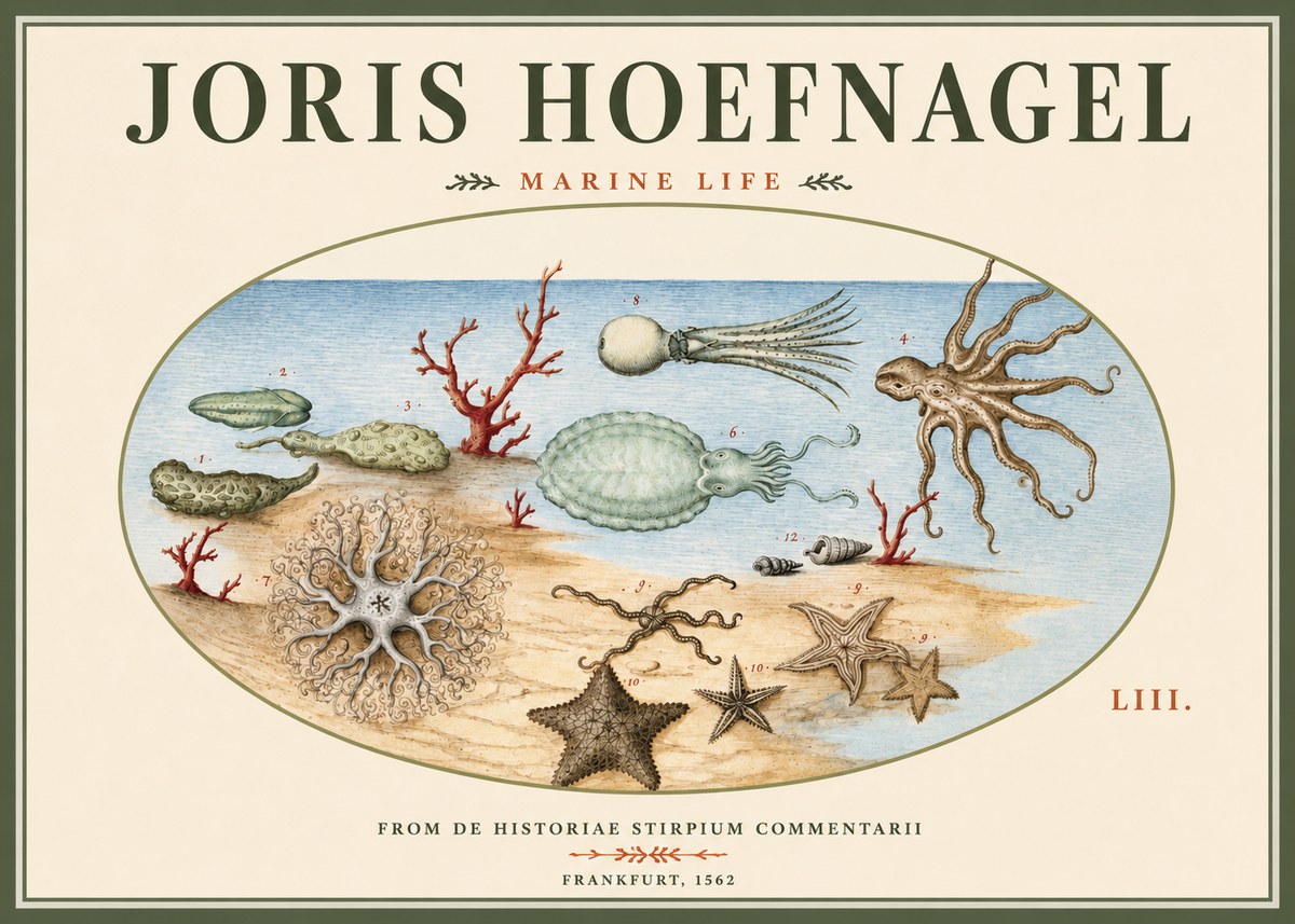 Joris Hoefnagel Marine Life No3 - Póster