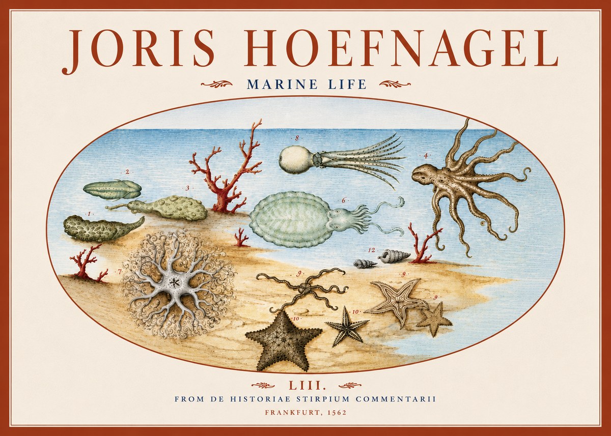 Joris Hoefnagel Marine Life No6 - Póster
