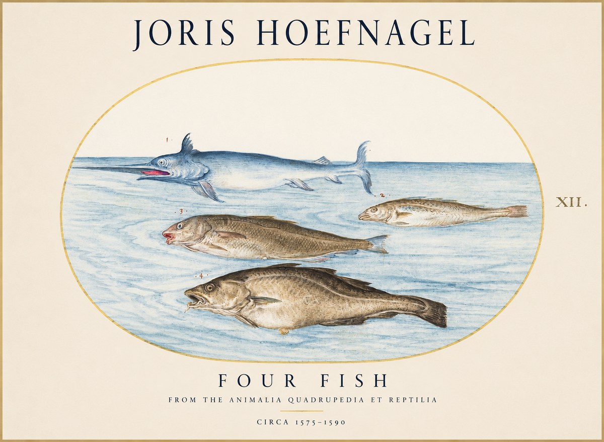 Joris Hoefnagel Four Fish No1 - Póster