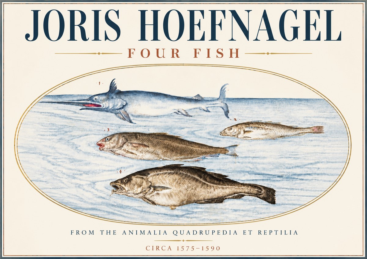 Joris Hoefnagel Four Fish No6 - Póster