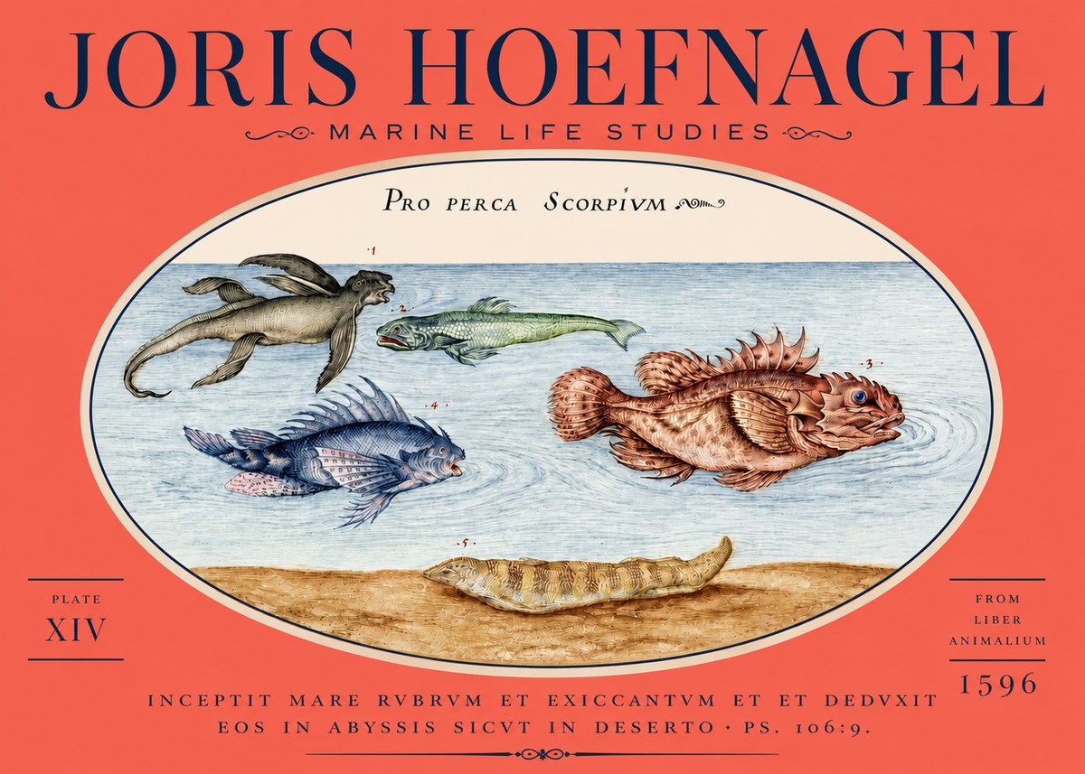 Joris Hoefnagel Pro Perca Scorpivm No5 - Póster