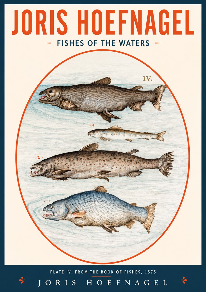 Joris Hoefnagel Fishes of the Waters I No2 - Póster