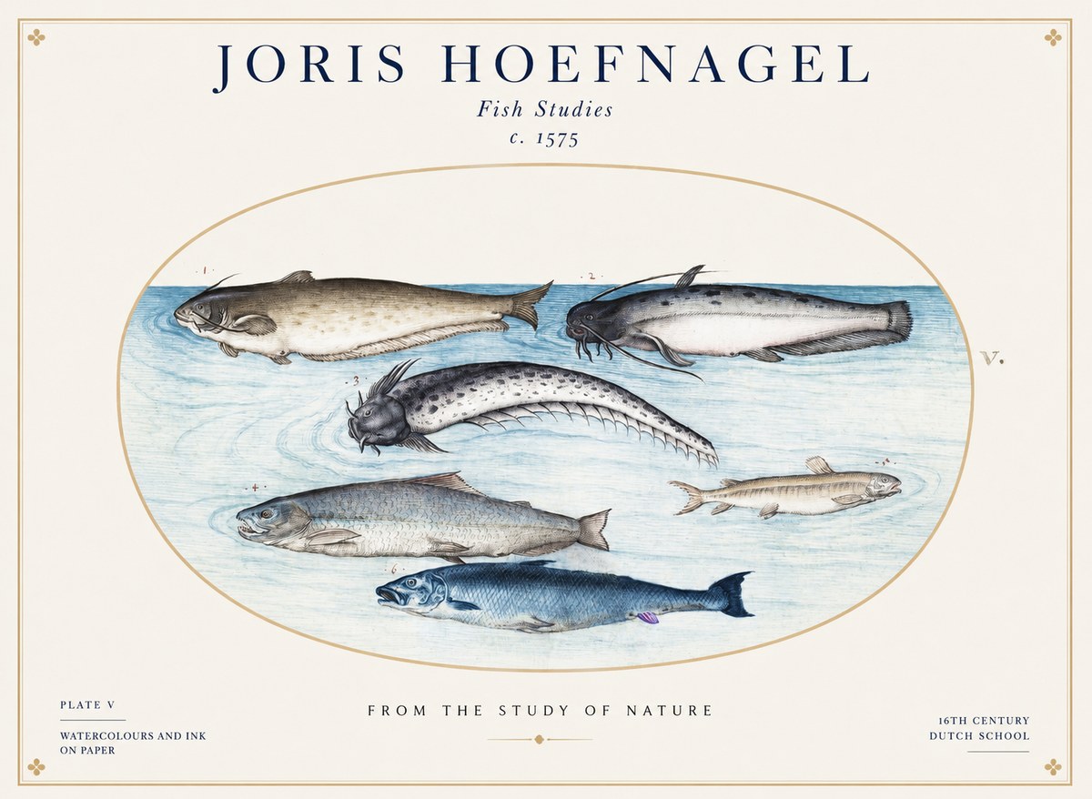 Joris Hoefnagel Fish of the Waters No2 - Póster