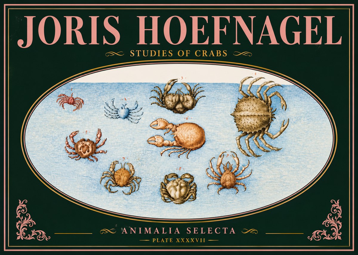 Joris Hoefnagel Studies of Crabs No5 - Póster
