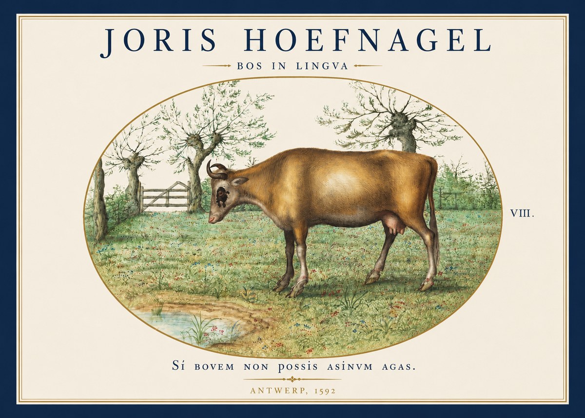 Joris Hoefnagel Bos in Lingva No4 - Póster