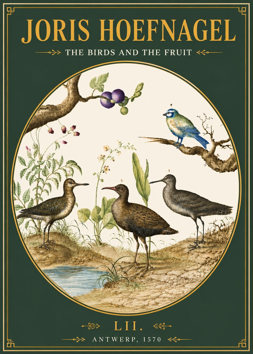 Joris Hoefnagel The Birds and the Fruit No4 - Póster