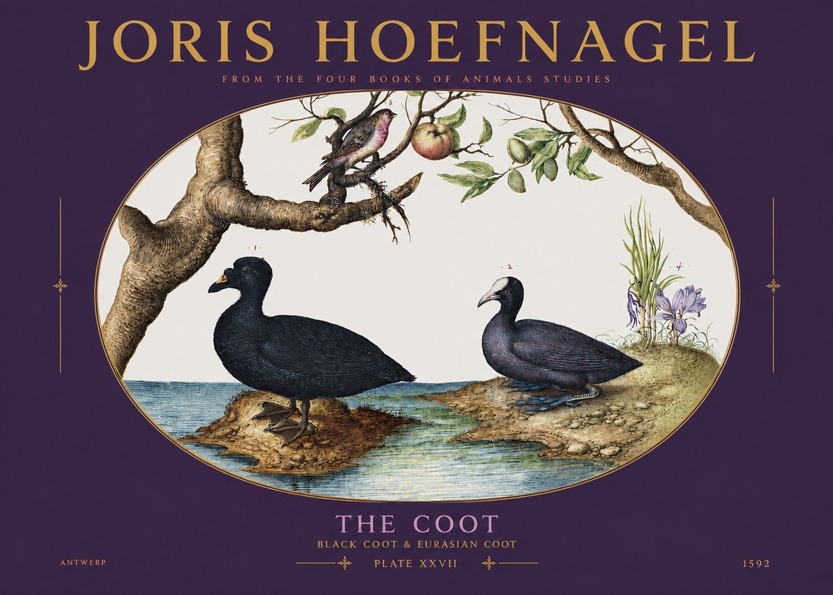 Joris Hoefnagel The Coot No3 - Póster