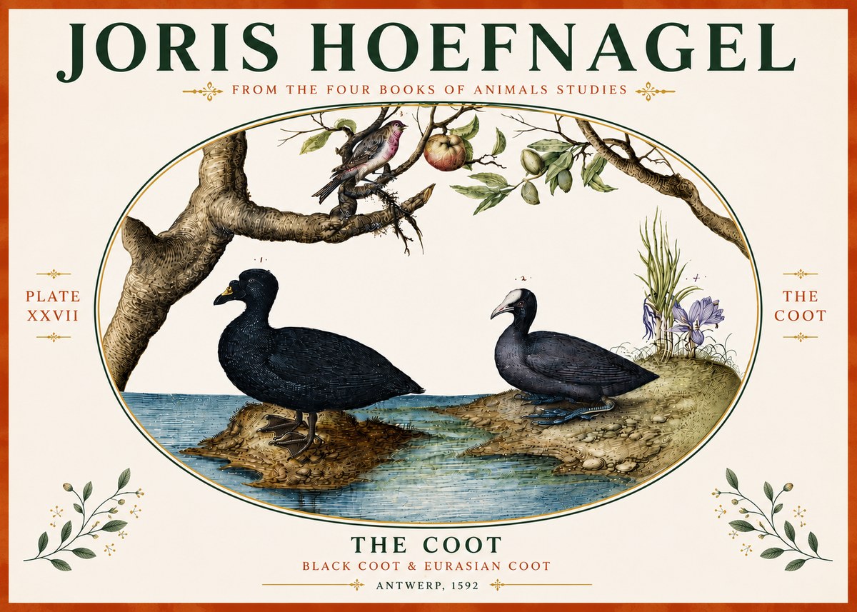 Joris Hoefnagel The Coot No5 - Póster