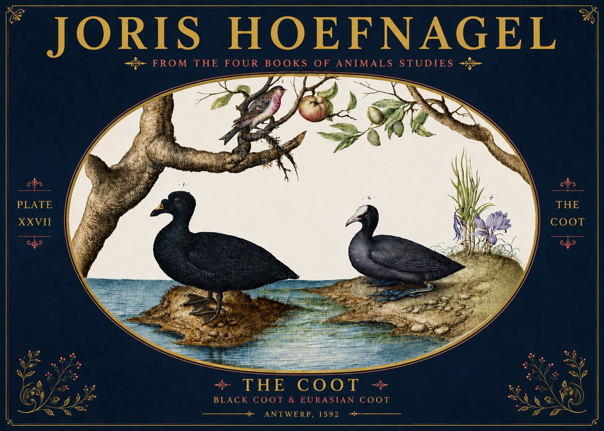 Joris Hoefnagel The Coot No6 - Póster