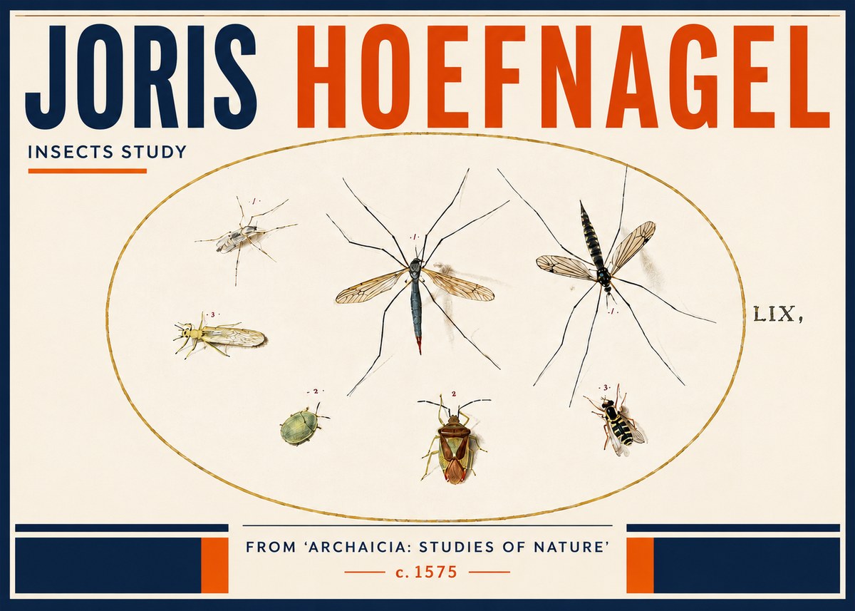 Joris Hoefnagel Insects Study I No4 - Póster