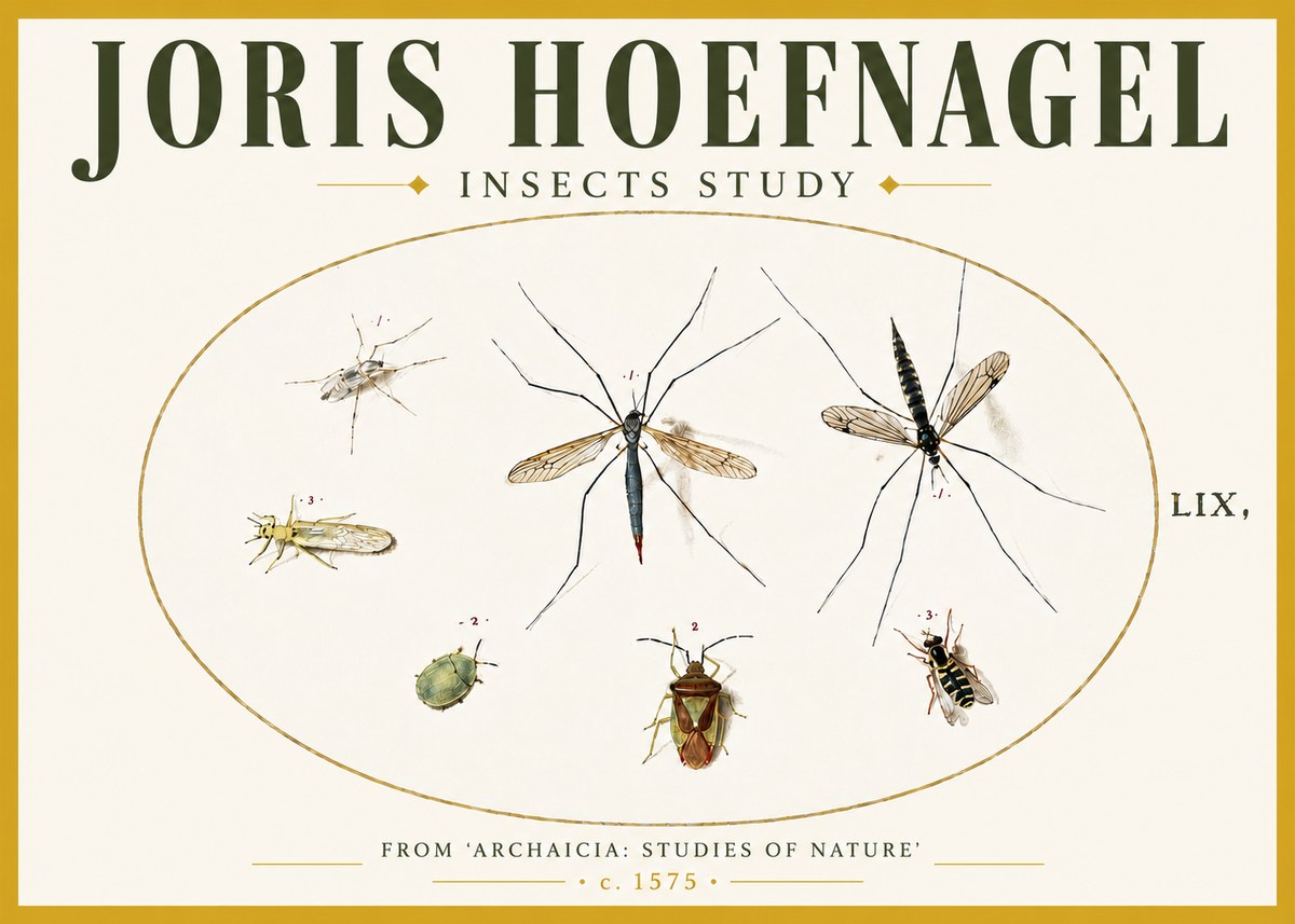 Joris Hoefnagel Insects Study I No5 - Póster