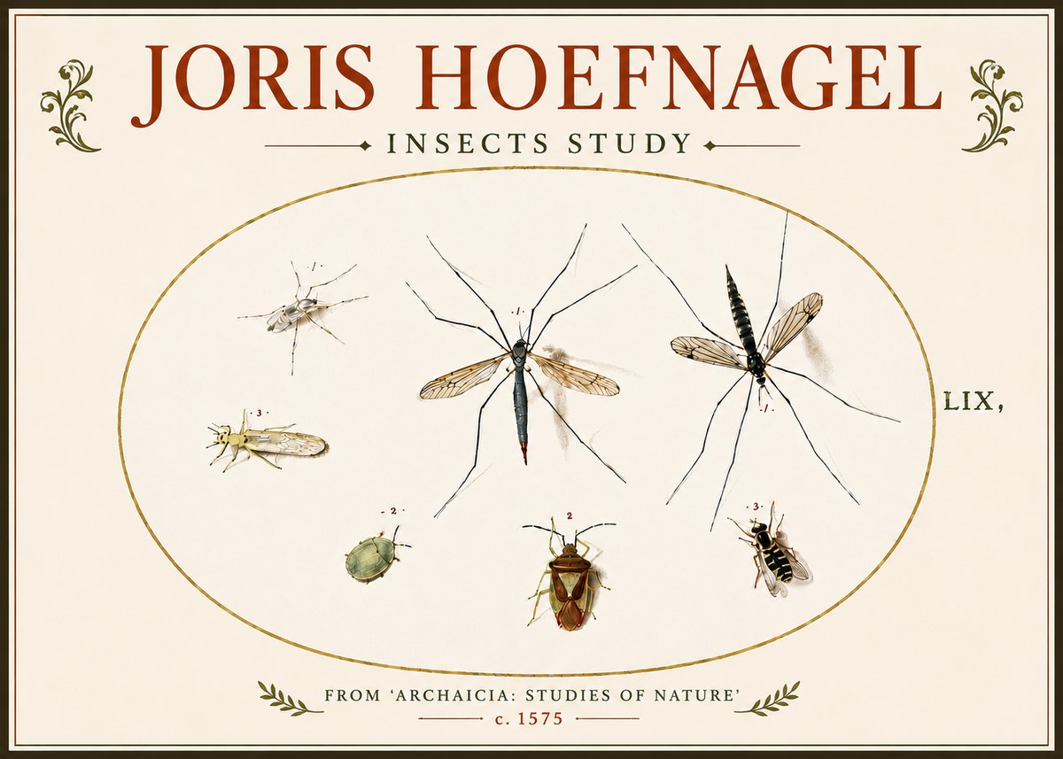 Joris Hoefnagel Insects Study I No6 - Póster