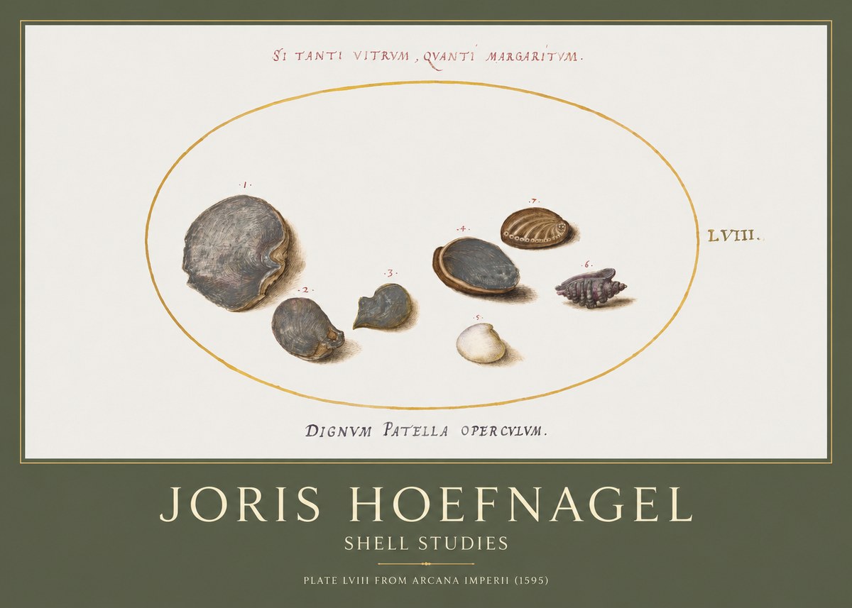 Joris Hoefnagel Six Shells No5 - Póster