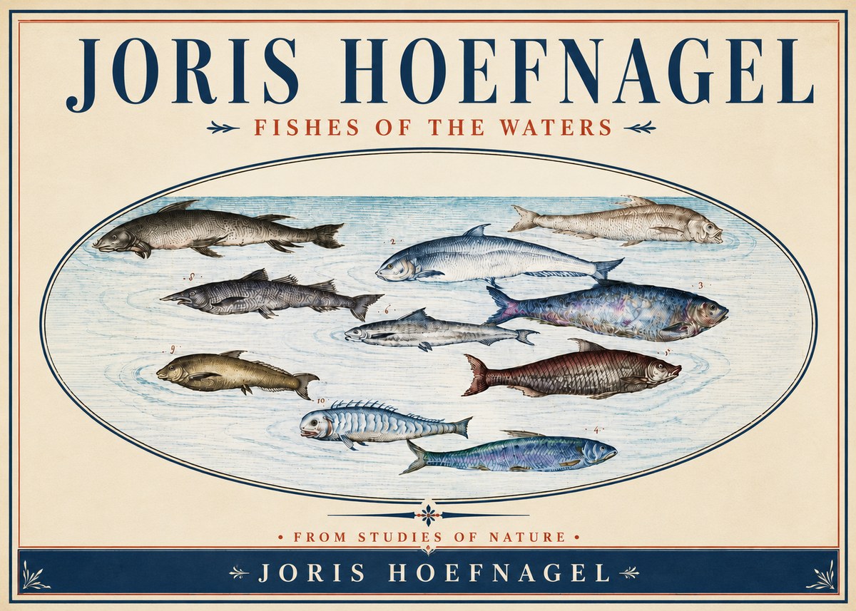 Joris Hoefnagel Fishes of the Waters II No4 - Póster