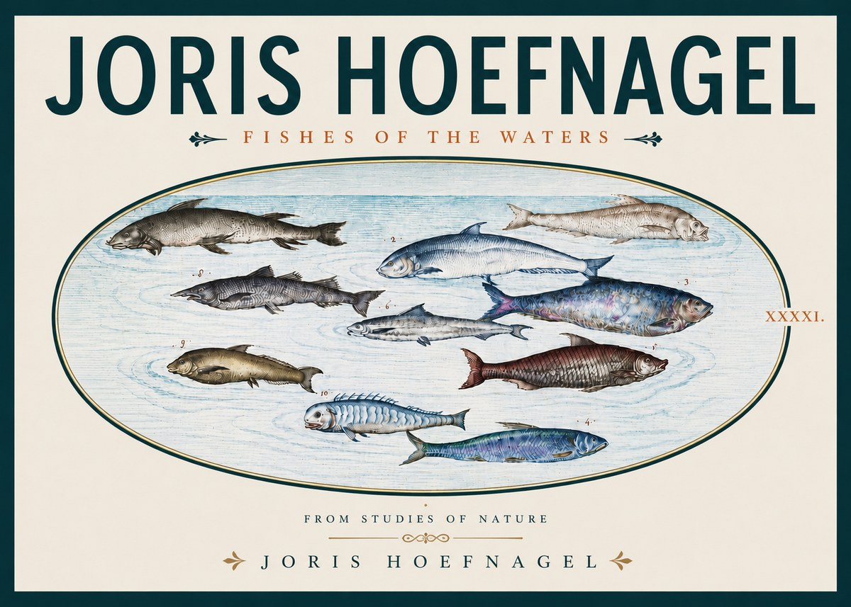 Joris Hoefnagel Fishes of the Waters II No5 - Póster