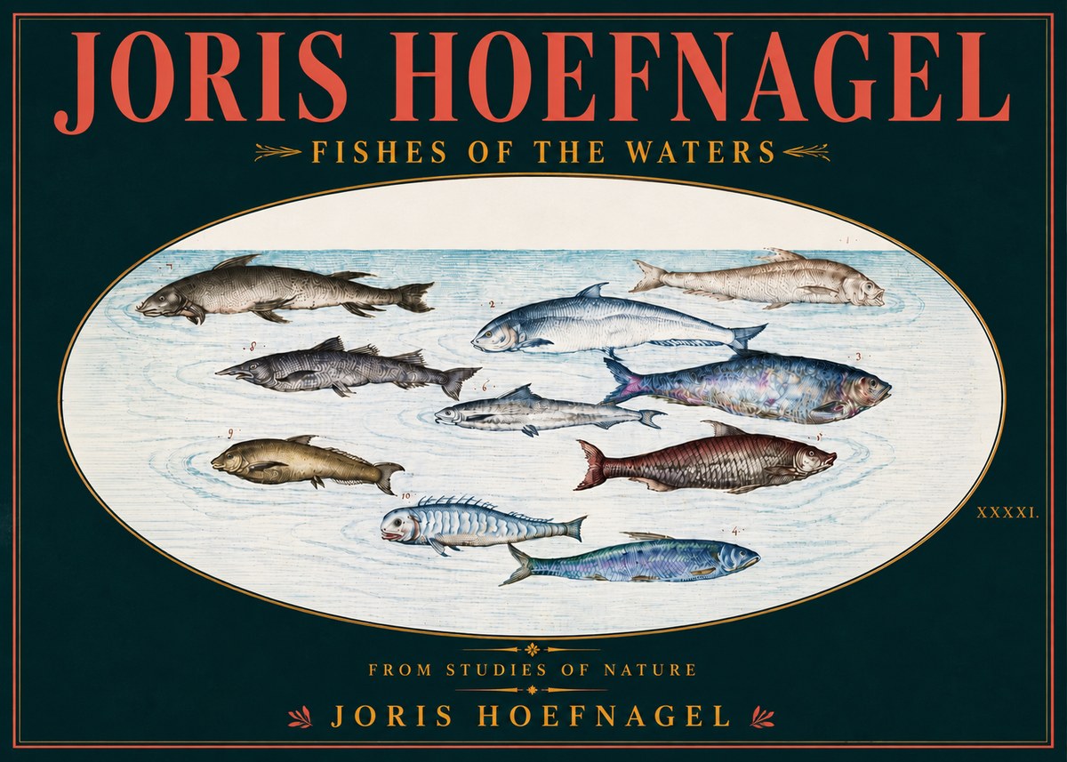 Joris Hoefnagel Fishes of the Waters II No6 - Póster