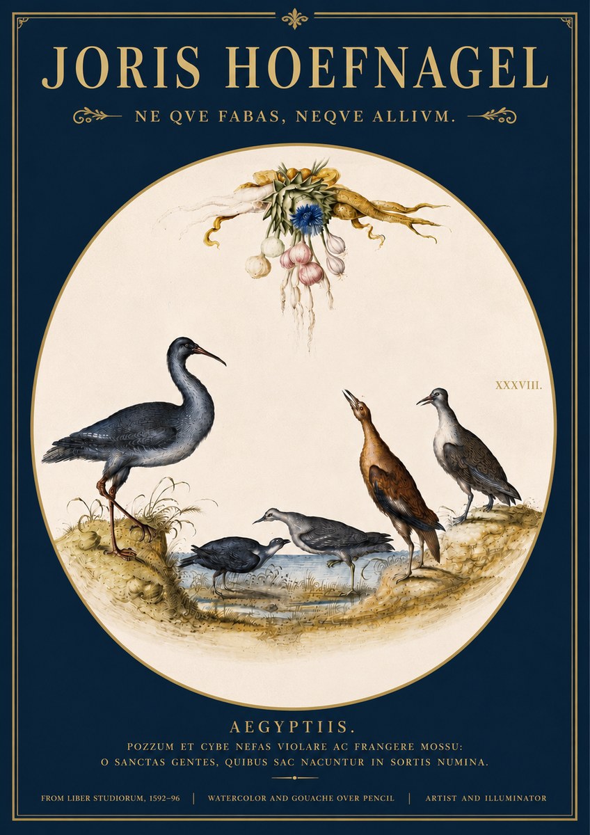 Joris Hoefnagel Aegyptiis. No4 - Póster