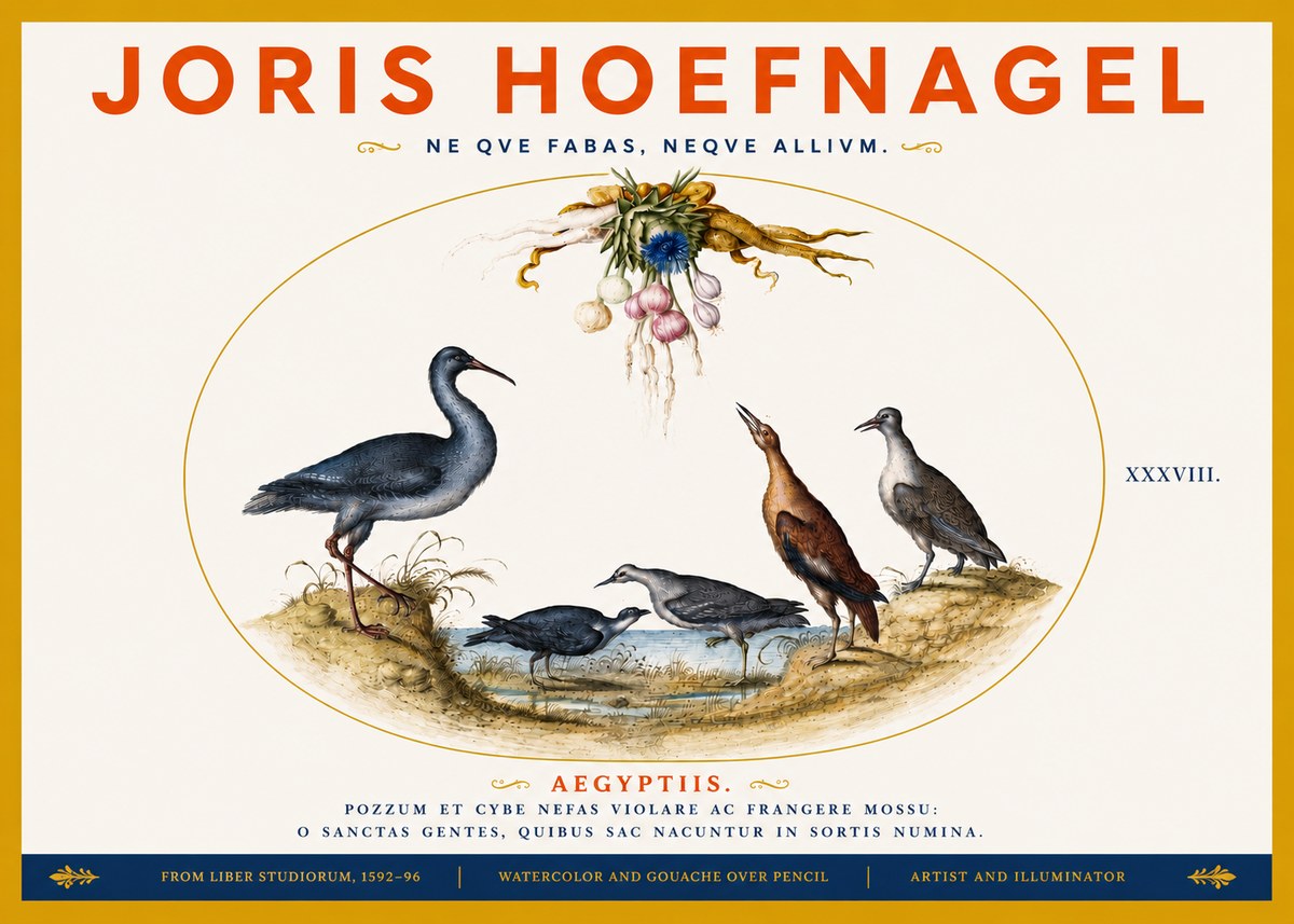Joris Hoefnagel Aegyptiis. No5 - Póster