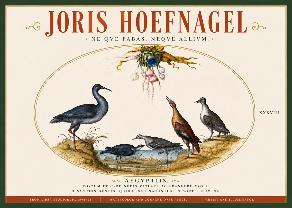 Joris Hoefnagel Aegyptiis. No6 - Póster