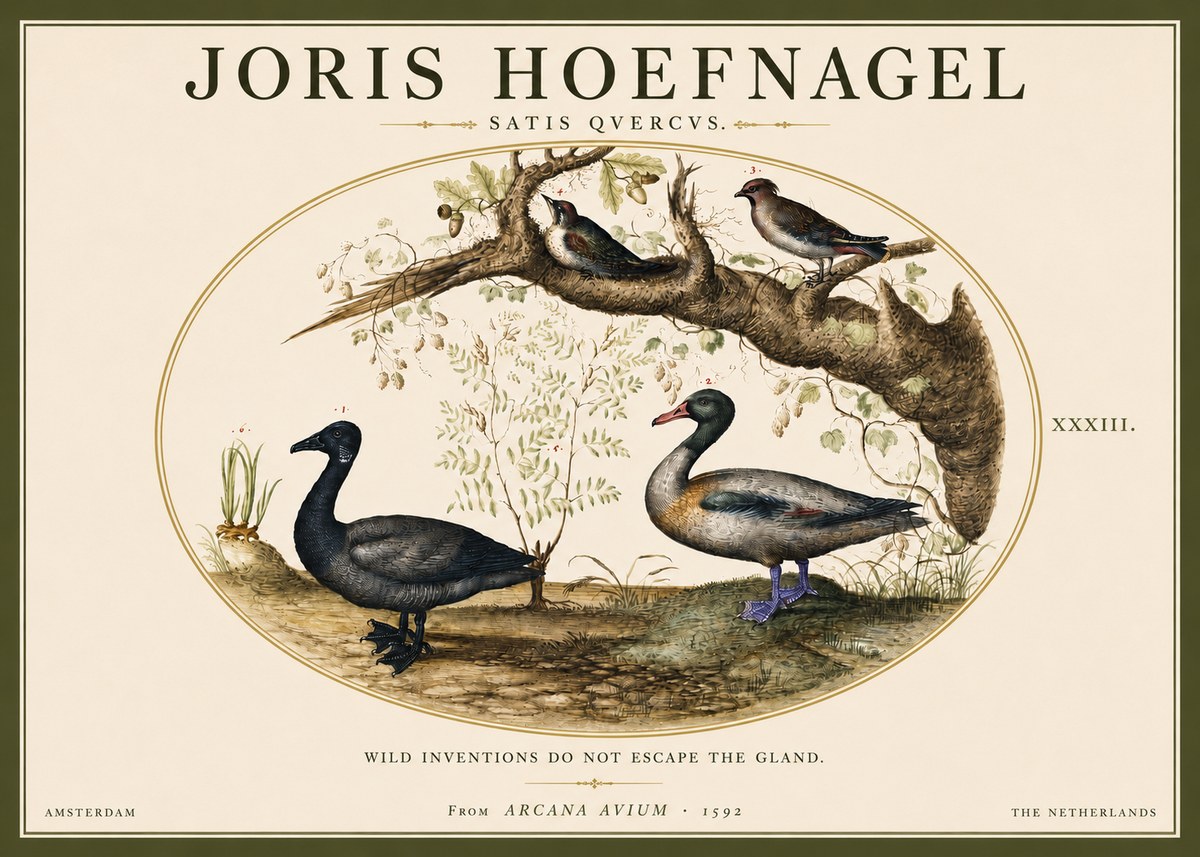 Joris Hoefnagel Satis Quercus. Birds of the Marsh No5 - Póster