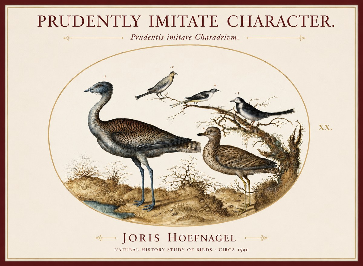 Joris Hoefnagel Prudently Imitate Character. No1 - Póster